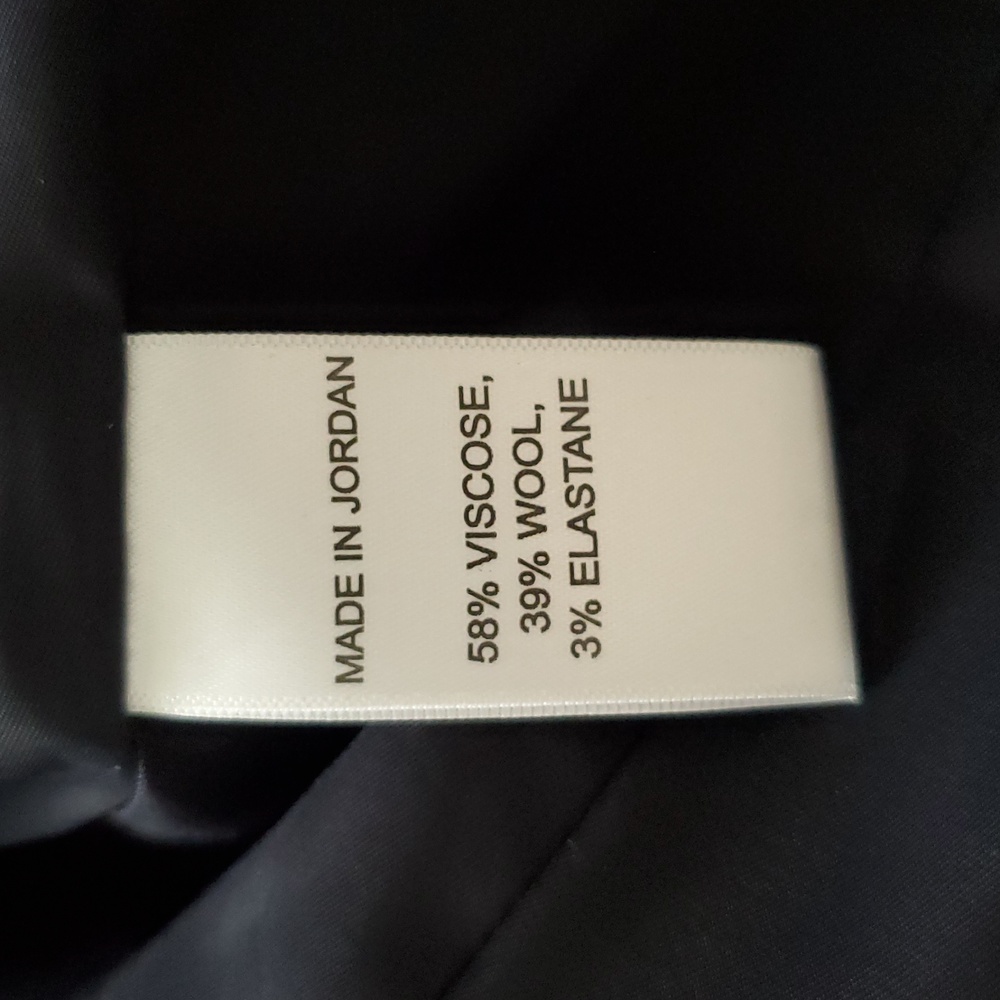 Theory Navy Textured Open Front Blazer Jacket Size 0 Pockets New Without Tag - Picture 9 of 12
